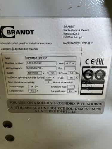 Кромкооблицовочный станок BRANDT KDF 210 230039 фото 3