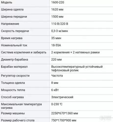Каландровый термопресс 1.6 м с рабочим столом 900103 фото 3